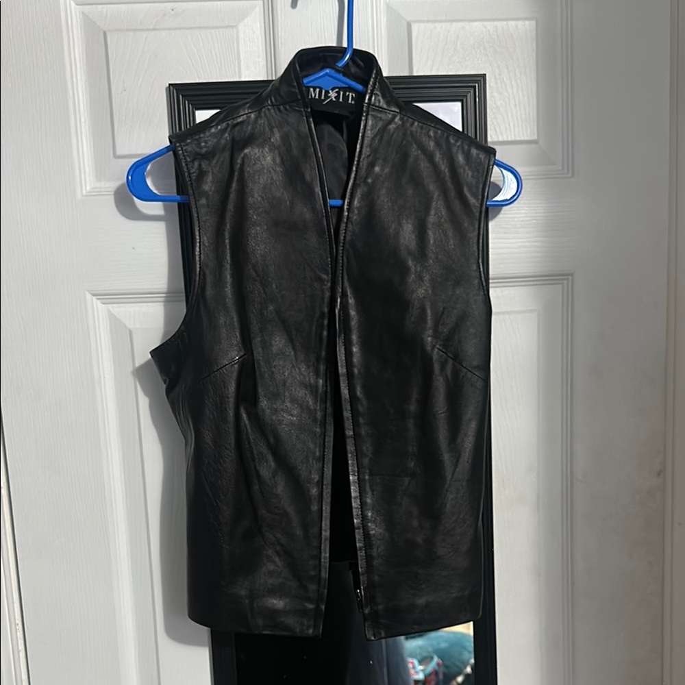 Black Leather Vest